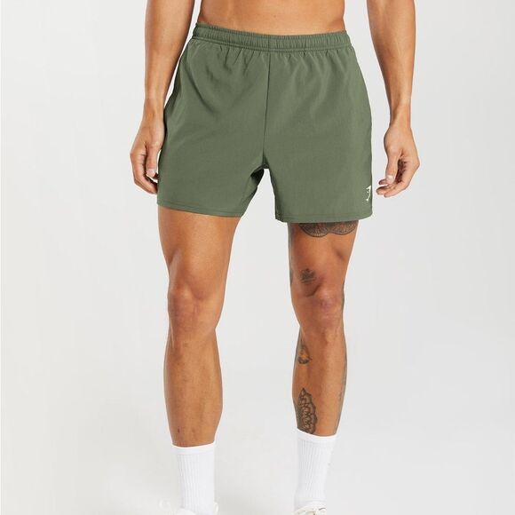 Gymshark ARRIVAL 5" SHORTS Slim Fit Core olive green size‎ XL NWT in packaging - Picture 3 of 6